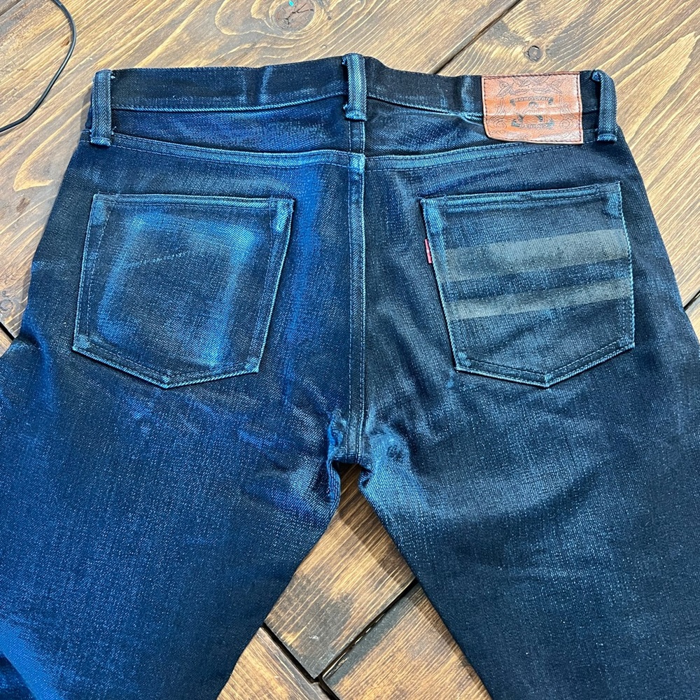 Momotaro selvedge Jeans Black Stripes!